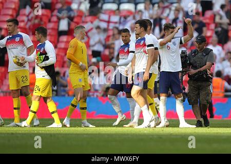 London, Großbritannien. 2. Juni 2018. England nach dem internationalen Freundschaftsspiel zwischen Deutschland und Nigeria im Wembley Stadium am 2. Juni 2018 in London, England. (Foto von Matt Bradshaw/phcimages.com) Credit: PHC Images/Alamy leben Nachrichten Stockfoto