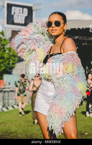 Brixton, London, UK. 2. Juni 2018. Field Day Festival in Brockwell Park, South London. Credit: Jamie Gray/Alamy leben Nachrichten Stockfoto