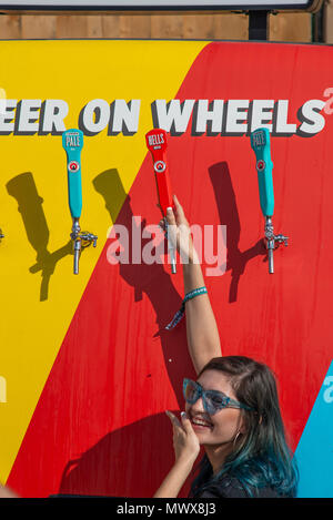 Brixton, London, UK. 2. Juni 2018. Field Day Festival in Brockwell Park, South London. Credit: Jamie Gray/Alamy leben Nachrichten Stockfoto