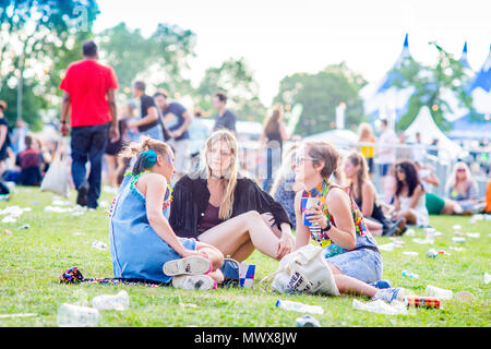 Brixton, London, UK. 2. Juni 2018. Field Day Festival in Brockwell Park, South London. Credit: Jamie Gray/Alamy leben Nachrichten Stockfoto