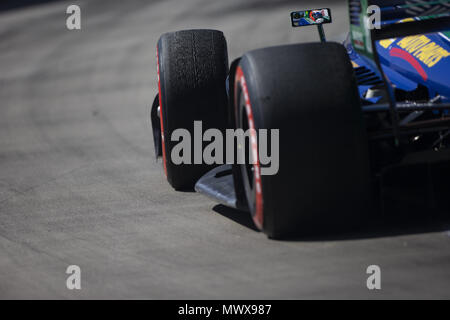 Detroit, Michigan, USA. 2. Juni 2018. ALEXANDER ROSSI (27) in den Vereinigten Staaten Rennen für die Detroit Grand Prix in Belle Isle Street Kurs in Detroit, Michigan. Credit: Stephen A. Arce/ASP/ZUMA Draht/Alamy leben Nachrichten Stockfoto