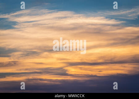 Sonnenuntergang in Wetlina, Western Bieszczady-gebirge in Polen Stockfoto