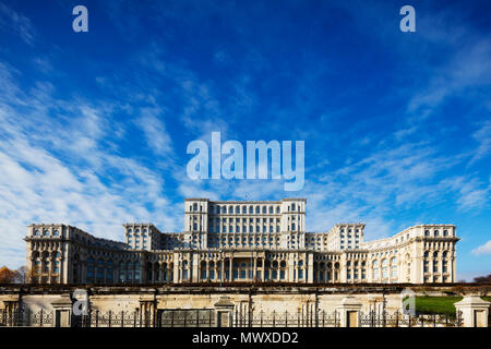 Palast des Parlaments, die zweite größte Gebäude der Welt, Bukarest, Rumänien, Europa Stockfoto