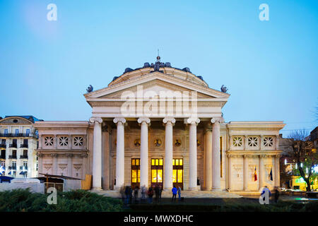 Piata George Enescu, rumänischer Athenaeum Konzertsaal, Bukarest, Rumänien, Europa Stockfoto