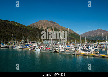 Seward, Resurrection Bay, Kenai Halbinsel, Alaska, Vereinigte Staaten von Amerika, Nordamerika Stockfoto