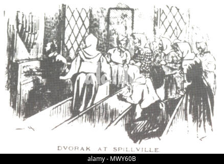 . Englisch: Antonin Dvorak in Spillville (Iowa) Čeština: Antonín Dvořák ve Spillvilu (Iowa). 1893. Anonym 174 Dvorak-ve Spillvillu Stockfoto