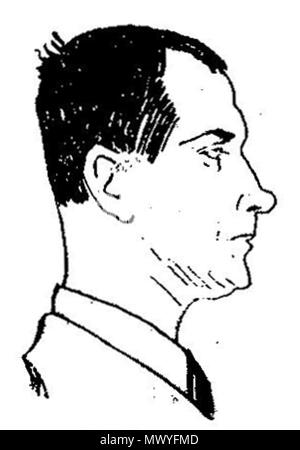 . Englisch: Kai Donner. 1921. Anonym 168 Donner teckning Stockfoto