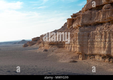 Felsformationen in Yadan nationalen Geologischen Park, Provinz Gansu, China Stockfoto