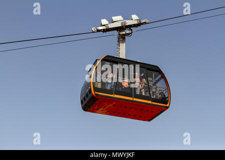 Die Dubrovnik Seilbahn zum Berg Srd, Kroatien. Stockfoto