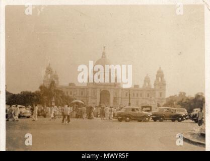 Alte Vintage 1970 s Victoria Memorial Hall, dem Victoria Memorial ist ein großes Marmorbad Gebäude in Kalkutta. Es ist die Erinnerung an die Königin Victoria gewidmet. Stockfoto