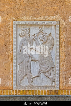 Zoroastrier Wandrelief Stockfoto