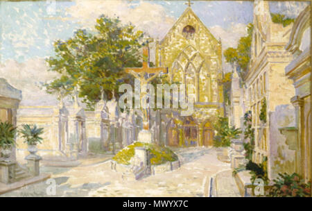 . 'Saint Rochus Kapelle und Friedhof Campo Santo". 1917 Gemälde von St. Rochus Friedhof, New Orleans, von Robert Wadsworth Grafton. 1917 538 St. Rochus Friedhof New Orleans 1917 Grafton Stockfoto