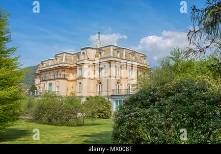 Die Villa im Botanischen Garten der Villa Taranto in Pallanza, Verbania, Italien. Stockfoto