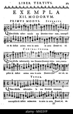 . Français: Le Début du psaume' Quam dilecta' d'Antoine Brion (1644). 16. August 2015. Antoine Brion 98 Brion Quam dilecta Stockfoto