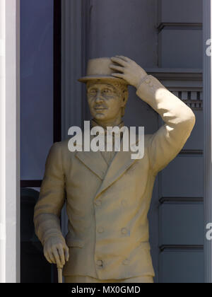 Statue außerhalb des Ministeriums für Auswärtige Angelegenheiten, Skopje, Mazedonien Stockfoto