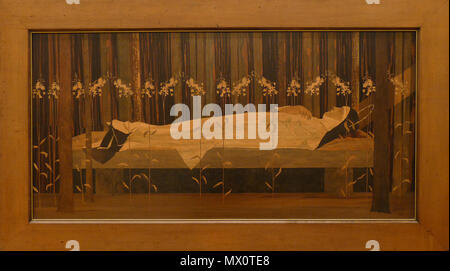 . Français: Sainte-Odile sur son Lit de Mort de Charles Spindler, marqueterie de Bois, Musée d'Art Moderne et Contemporain de Strasbourg. ca. 1900. Charles Spindler (1865 - 1938) Beschreibung deutsch-französischen Maler, Aquarellist, Intarsien, Autor und Fotograf Geburtsdatum / Tod 11. März 1865 vom 9. März 1938 Ort der Geburt / Todes Boersch Boersch Authority control: Q 2960251 VIAF: 56616571 ISNI: 0000 0001 23207766 ULAN: 500075174 86831812 LCCN: n GND: 119241919 WorldCat 124 Charles Spindler-Sainte - Odile Stockfoto