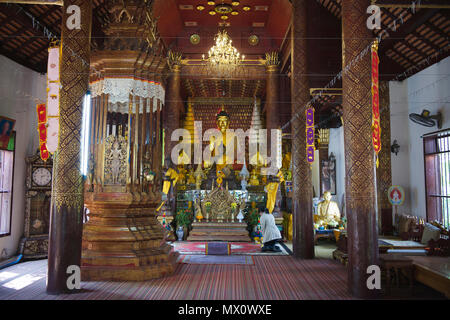 Interieur Wat Ket Karem Tempel Chiang Mai Nordthailand Stockfoto