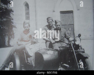 566 Soldats Français à Saint-Germain-sur-Moine en 1945 Stockfoto