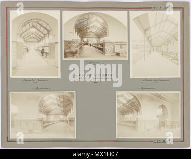 . Français: Halles Centrales de Rennes. Français: Halles Centrales de Rennes: planche d'Emmanuel Le Ray, architecte Municipal de Rennes, Composée de 5 Fotografien sépia des Halles Centrales: 3 Fotos de la Kai Poissonnerie (22 x 15,5 cm), 1 / du Bâtiment Est (Boucherie) (22,5 x 17 cm) et 1 / de la Galerie vitrée (Gemüse) (22,5 x 17 cm). Archives Municipales de Rennes, 10 FI 19. . 1926. Emmanuel Le Ray (1859 - 1936) Beschreibung der französische Architekt Geburtsdatum / Tod 17. November 1859 28. November 1936 Ort der Geburt / Todes Rennes Rennes Authority control: Q Stockfoto