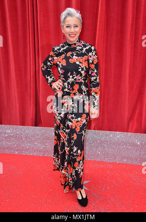 Sarah Moyle Teilnahme an der British Soap Awards 2018 an der Hackney Empire, London statt. Stockfoto