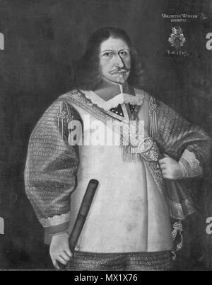 Grh 3320 sv 625 Valentin Winter (1608-1671), överste, kommendant - Nationalmuseum - 39259 Stockfoto