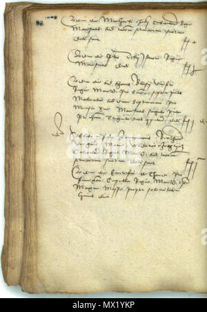 . Englisch: Seite aus dem Konto Buch von Ludwig II., König von Ungarn Magyar: II. Lajos király 1525. Évi számadáskönyvének egy oldala. 1525. Von Szilas aus dem Buch Hétköznapi korában élet Mátyás Király (2008) 463 Seite aus dem Konto Buch von Ludwig II., König von Ungarn, 1525 gescannt Stockfoto