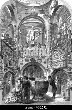 . Englisch: Der sarkophag von Seti I im Sir John Soane's Museum. 1864. Diese Datei fehlt, Informationen zum Autor. 565 Soane der Sarkophag Zimmer ILN 1864 Stockfoto