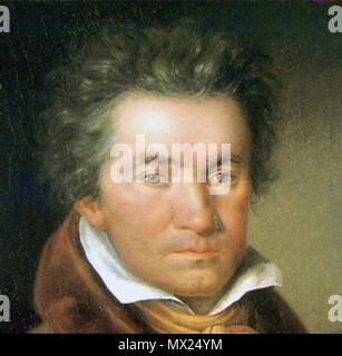 . Englisch: Detail einer Portrait von Ludwig van Beethoven Français: Détail d'un Portrait de Ludwig van Beethoven. 1815. Willibrord Mähler, Joseph (1778-1860) 78 Beethoven 4. Stockfoto