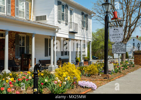 Larricks Taverne, Wayside Inn 7783 Main Street, Middletown, Virginia Stockfoto