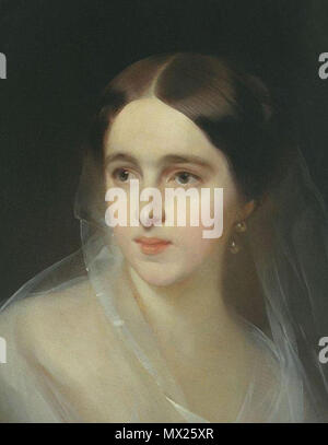 . Natalja Nikolajewna Pushkina-Lanskaya (geb. Gontscharowa), die Frau des russischen Dichters Alexander Puschkin. Malerei von Ivan Makarow (1849). 1849. 303 Ivan ivan Makarov Makarov - Natalja Nikolajewna Pushkina-Lanskaya 1849 - Detail Stockfoto