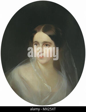 . Natalja Nikolajewna Pushkina-Lanskaya (geb. Gontscharowa), die Frau des russischen Dichters Alexander Puschkin. Malerei von Ivan Makarow (1849). 1849. 303 Ivan ivan Makarov Makarov - Natalja Nikolajewna Pushkina-Lanskaya 1849 Stockfoto