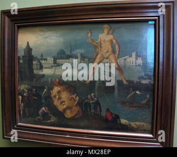 . Der Koloss von Rhodos. Italiano: Pittura fiamminga al Louvre, Parigi. 15 November 2013, 09:53:32. Sailko 378 Louis de Caullery, colosso di Rodi, post 1570 Stockfoto