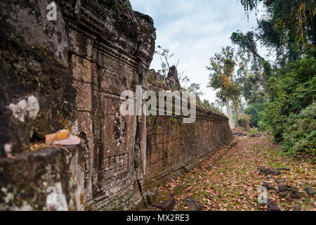 SIEM REAP - Januar 03, 2015: Historische Ruinen von Preah Khan Tempel in Angkor Komplex am 03 Januar, 2015 in Siem Reap, Kambodscha. Stockfoto