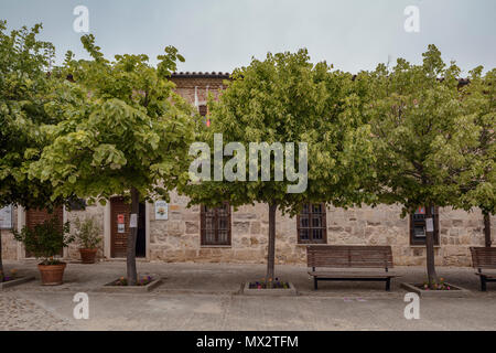 Rathaus von Urueña, Villa aus dem Buch der Welt und die schönste Stadt in Spanien, in der Provinz von Valladolid, Castilla y Leon Stockfoto