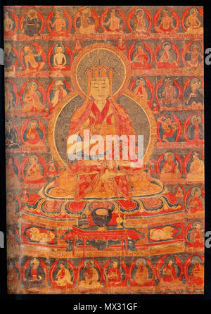 . Englisch: Linien-lamas der mündlichen Tradition von Shangshung Shangshaung Nyangyu Lagyu. Private Slg., Deutschland. 18 Mai 2013, 14:21:21. Anonym 373 Linien-lamas der mündlichen Tradition von Shangshung Shangshaung Nyangyu Lagyu. Private Slg., Deutschland Stockfoto