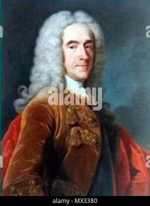 . Quelle: [1]. Jean Baptiste van Loo 13 1st Viscount Cobham Stockfoto