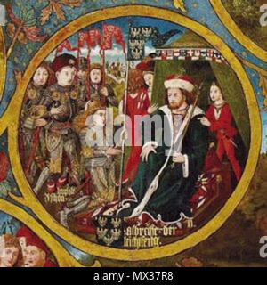 . English: Albrecht Dürer Leichtfertige. Ausschnitt aus dem Babenberger Stammbaum, Stift Klosterneuburg. zwischen 1489 und 1492. Hans Teil 33 Albrecht Dürer Leichtfertige Stockfoto