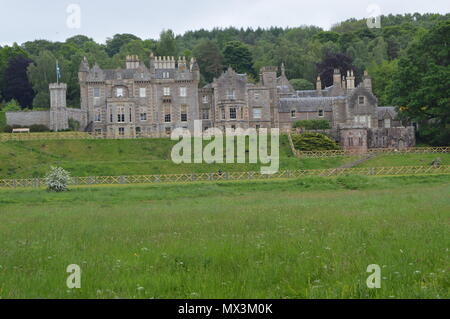 Abbotsford, Heimat von Sir Walter Scott am Ufer des Flusses Tweed, in der Nähe von Tweedbank Stockfoto