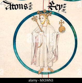 . Englisch: Alfons II. von Aragon Čeština: Alfons II. Aragonský. siglo XV 1401 - 1410?. Genealogía de los Reyes de Aragón 37 Alfons 2 Stockfoto