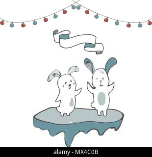 Eisbär auf einer Eisscholle Vektor Stock Vektor