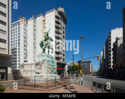 Blick auf die Stadt Montevideo, der Hauptstadt Uruguays Sommertag. Montevideo, Uruguay Stockfoto