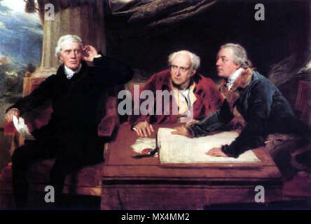 . Englisch: Francis Baring (1740-1810) (links), zusammen mit John baring und Charles Wand. Sir Thomas Lawrence 72 BaringBaringWall Stockfoto