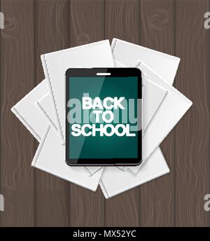 Zusammenfassung Zurück zur Schule. Vector Illustration EPS 10. Stock Vektor