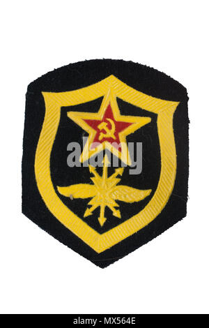 Sowjetische Armee signal-Corps Abzeichen isoliert Stockfoto