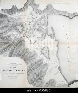 "Sechsten Jahresbericht des United States Geological Survey der Territorien, die Teile von Montana, Idaho, Wyoming und Montana: ein Bericht über die Fortschritte der Erkundungen für das Jahr 1872" (1873) Stockfoto