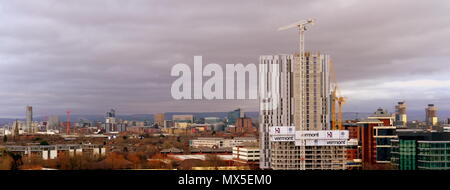 Manchester City Skyline England UK 2018 Stockfoto