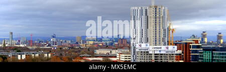 Manchester City Skyline England UK 2018 Stockfoto