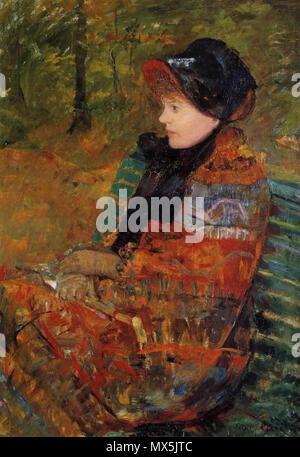 . Englisch: Lydia Cassatt wird von Mary Cassatt gemalt. . 1880 65 Herbst aka Profil von Lydia Cassatt 1880 Stockfoto