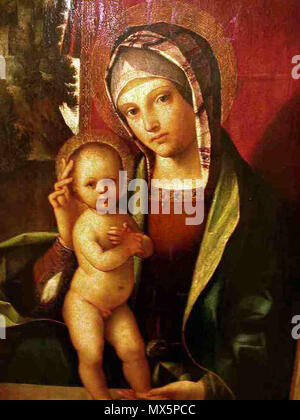 . Englisch: Jungfrau und Kind Öl auf muzeul National de Arta, Bukarest. 1510 s. Boccaccio Boccaccino 89 Boccaccino Jungfrau und Kind Stockfoto