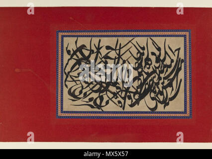 . Seite der Kalligraphie. Zwischen 1800 und 1899 101 Brooklyn Museum - Seite der Kalligraphie - 2 Stockfoto